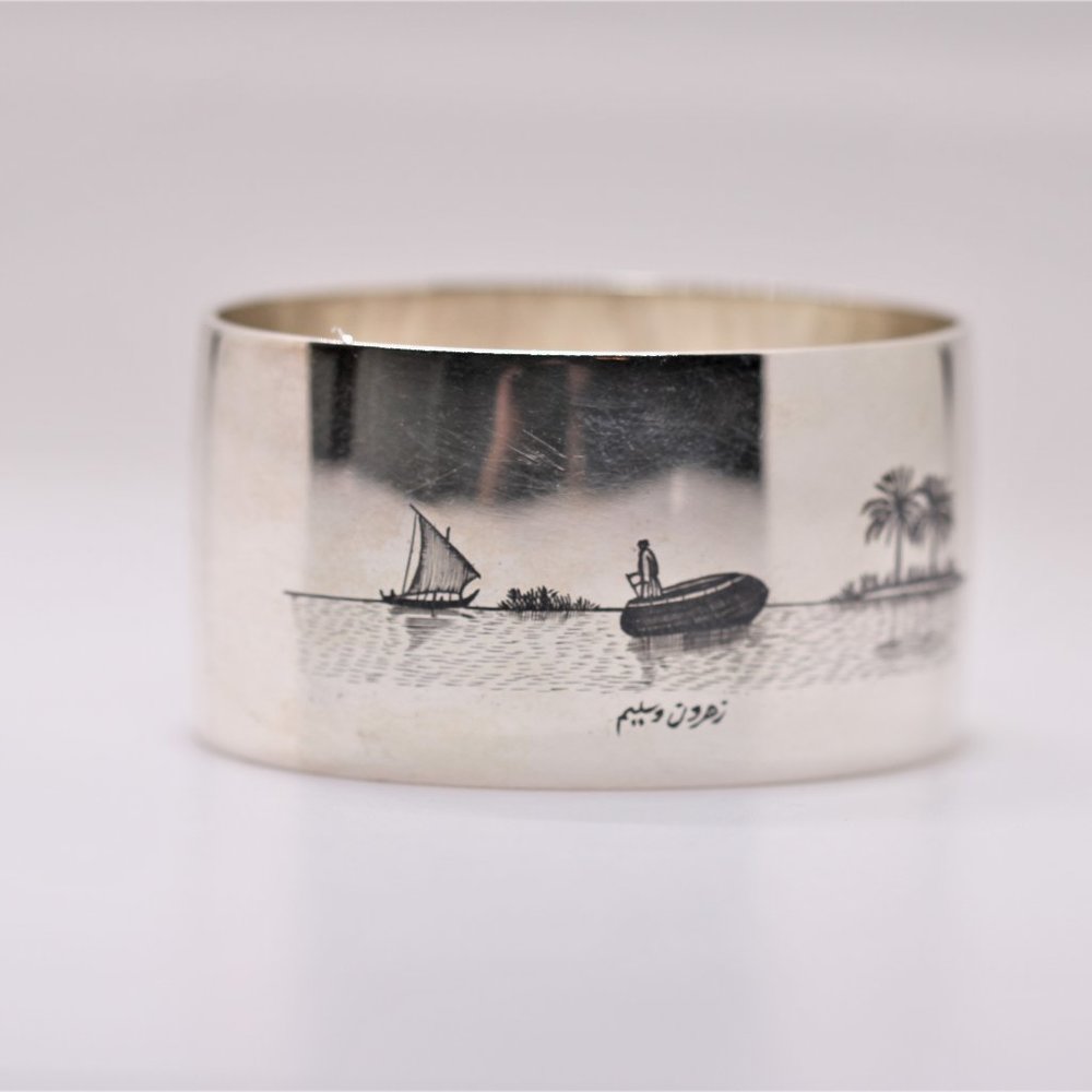 Antique Persian Silver Napkin Ring